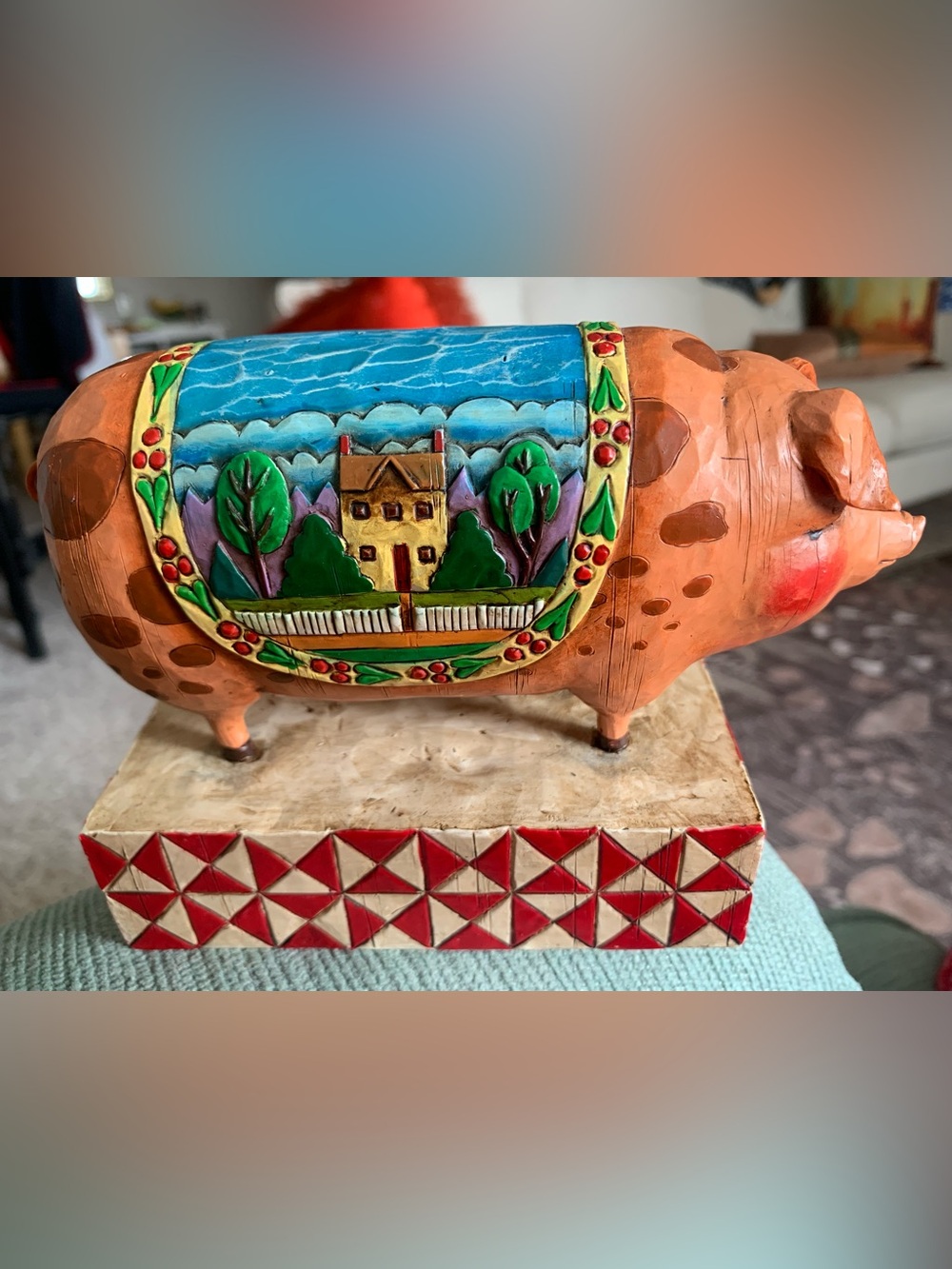 Jim Shore Heartwood Creek Country Heritage Pig Figurine